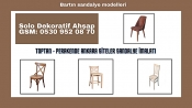 Bartın Sandalye İmalatı Modelleri Fiyatları – Solo Dekoratif Ahşap
